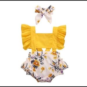 Floral romper baby girl